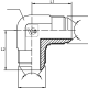 Адаптер 90° JIC(ш) 1.5/8" - JIC(ш) 1.5/8" (Vitillo SPA)